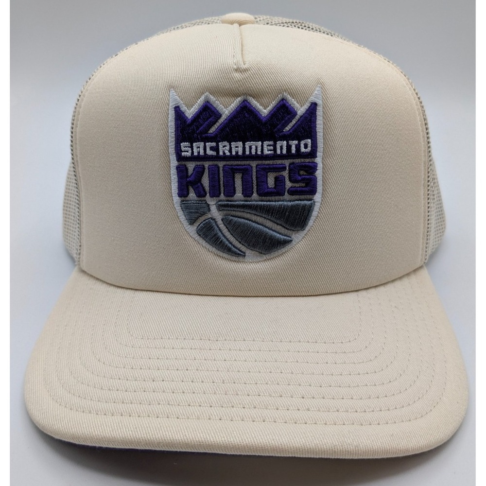 Sacramento Kings Hat Cap Snap Back White NBA Basketball Mitchell Ness Mens